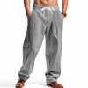 TAFLE Mens Linen Pants Casual Yoga Pants for Men Elastic