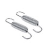 Qiilu 2x Motorcycle Exhaust System Fully Rotating Mounting Springs Stainless