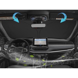 SKTU Sun Protection Windscreen Compatible with Jeep Compass MP 2017-2024 Indoor Foldable Windscreen Cover with UV Protection