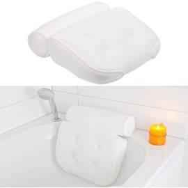 BadeStern Bathtub Pad: Mesh Bath Pillow with Suction Cups, 37 x 36 x 9 cm (Neck Pillow for Bathtub)