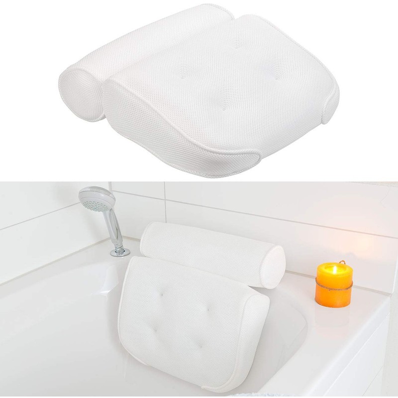 BadeStern Bathtub Pad: Mesh Bath Pillow with Suction Cups, 37