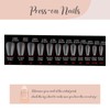 Pink Press on Nails Medium Coffin BABALAL False Nails Sparkly
