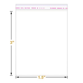 200 Pack 1.5" x 3" Thick Small Clear Resealable Self Seal Cellophane Plastic Bags Adhesive Cello Poly Bag For Packaging Jewelry Bead Necklace Ring Gift