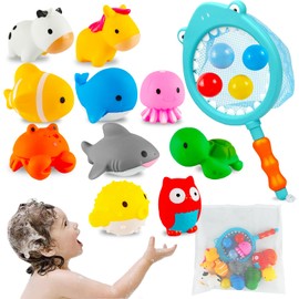 Baby Bath Toys, Bath Squirt Toys for Baby, Baby Bath Tub Toys Paddling Pool Toys Water Toys for Toddler Kids Girls Boys Bath-time Shower Gifts (16pcs)