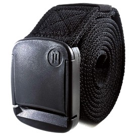 Betta 1.5 Inch Wide Men's Elastic Stretch Belt with Fully Adjustable High-Strength Buckle (XXX-Large, Black)