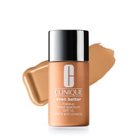 Clinique Even Better Makeup Liquid Foundation SPF 15 With Vitamin C For Dry + Oily Combination Skin Types | Medium Coverage + Natural Finish | Evens Skin Tone + Reduces Dark Spots, Latte, 1 Fl Oz