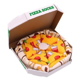 Calcetines Algodón Pizza Regalo Navidad 4 Pares &ae