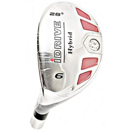 Left-Handed Men's I-Drive #6-28° Loft Hybrid Golf Club with Graphite Shaft, Senior Flex