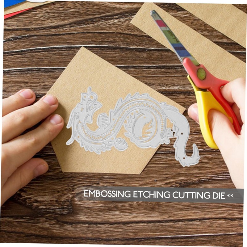 VILLFUL Dragon Metal Cutting Die for Scrapbooking Sturdy DIY Template