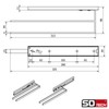 SOTECH Style 2-Arm Towel Rail 325 mm Extension Distance 145