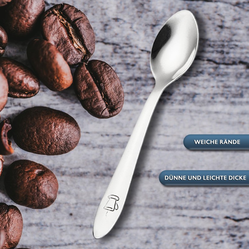 Small Coffee Spoon, Stainless Steel, 48 Pieces, 10 cm, Suitable