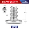 M6 x 10mm 10Pcs Flat Head Hex Socket Cap Screws