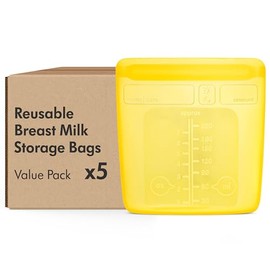 Medela Reusable Breast Milk Storage Bags with Wide Opening and Double-Seal Design, One-Piece, Fridge and Freezer Storable, 220 ml, 500 Uses