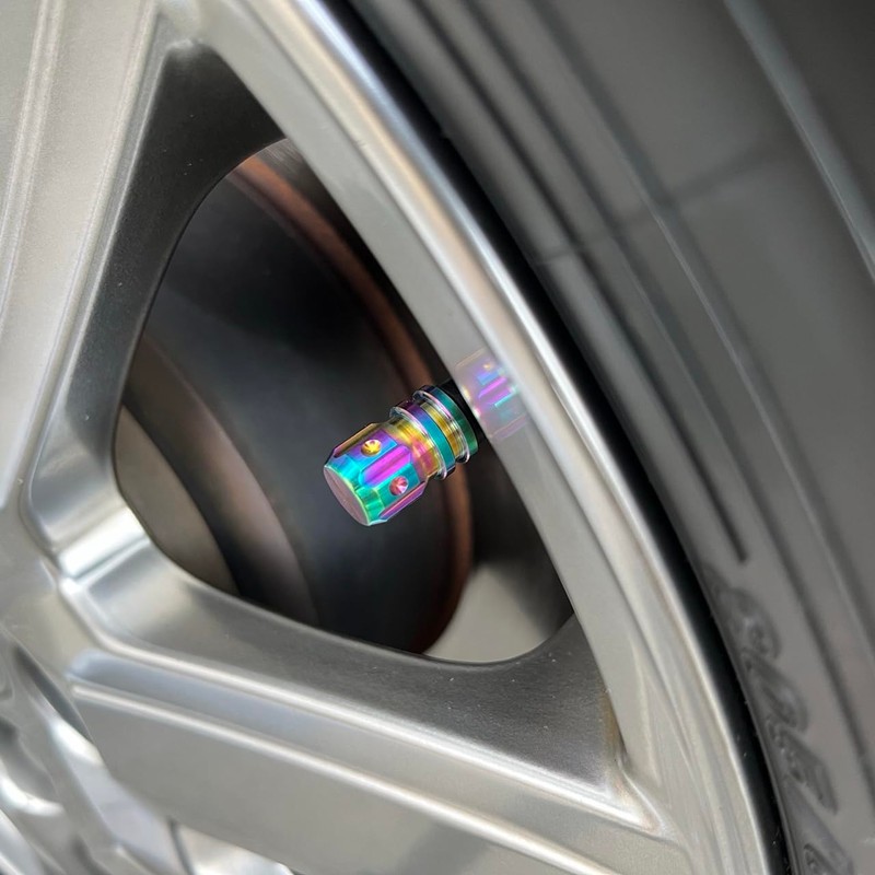 RENPA Titanium Alloy Air Valve Caps (Aurora 4 Pack)