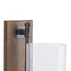 Deco 79 Wood Wall Sconce with Glass Holder, 5" x