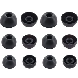 Rqker Eartips Compatible with Powerbeats Pro 2 Earbuds, 6 Pairs S/M/L Sizes Soft Silicone Replacement Ear Tips Eartips Earbuds Rubber Tips Compatible with Powerbeats Pro 2 PB Pro 2 6 Pairs Black