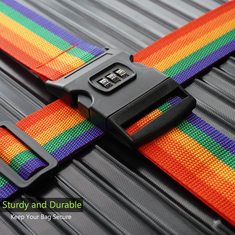 2 PCS Luggage Strap 78" x 2" Suitcase Belts Wide