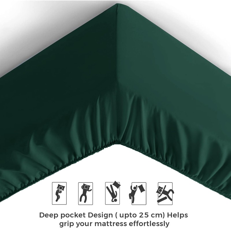 Aspire Homeware Single Fitted Sheet - 25 cm Deep Hotel