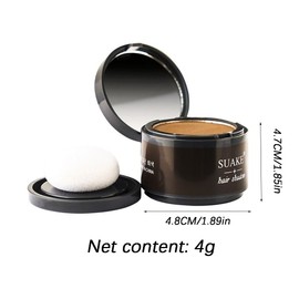 DUCHANG Waterproof Hairline Shadow Powder Instant Black with Brush Hair Concealer Natural Look Capillary Fibers Hair Filling Powder Hair Loss Coverage
