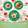 LIKAJON 50 Pcs Green Paper Plates, 25 Pcs 9 Inch