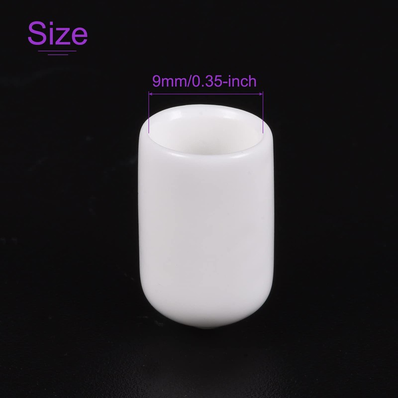 DMiotech 100pcs 9mm Inner Diameter White Screw Protector Rubber End
