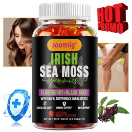 Soomiig Seaweed Gummies for Men and Women - 60 Count - Nourishes and Strengthens Hair