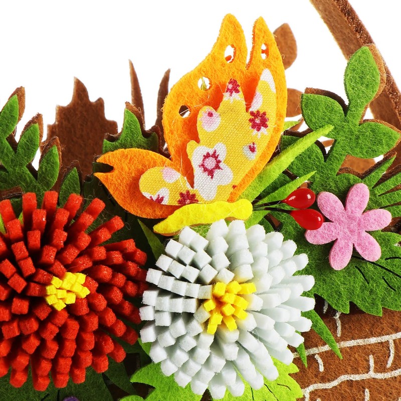 com-four® 3 x Felt Easter Baskets - Baskets for Filling