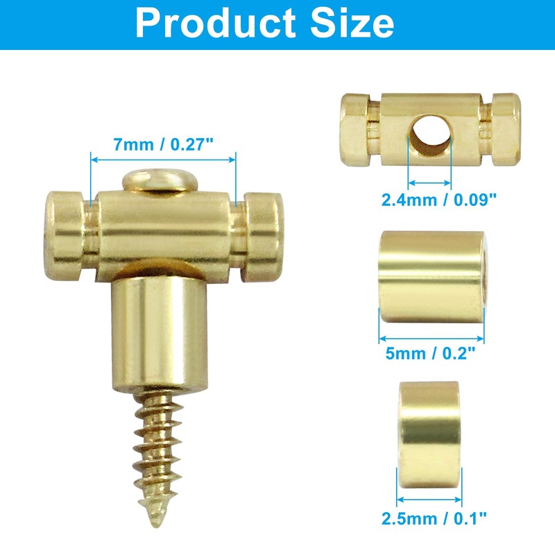 Marvexi 2Pcs Gold Roller String Guides String Trees, Guide Replacement