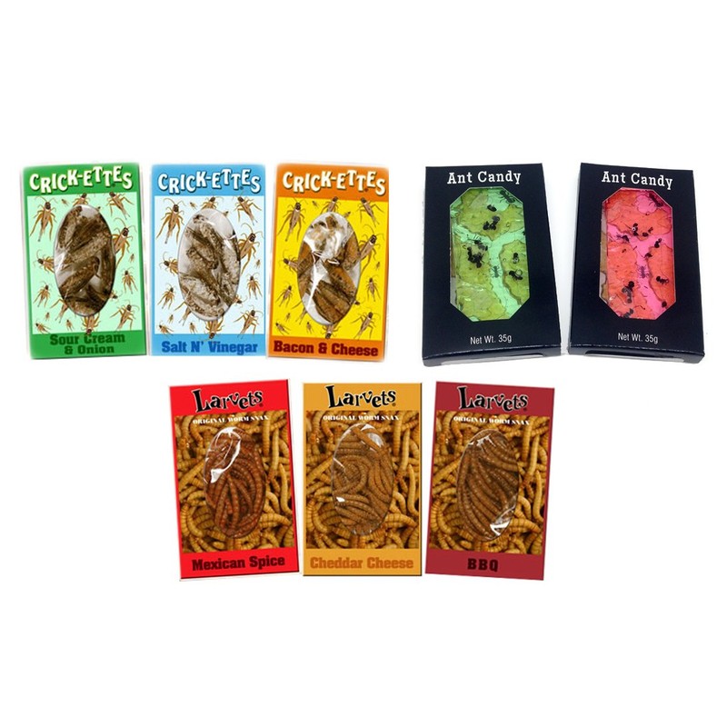 Ant Candy, Original Cricket Snax and Larvets Original Worm Snacks