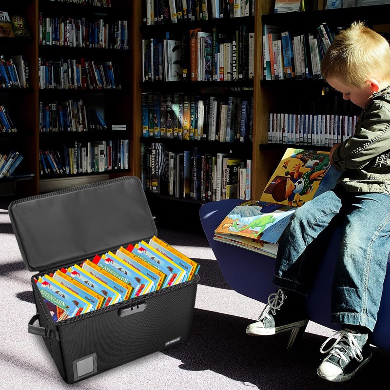 Comic Book Storage Box, ELOBOON Fireproof & Water-Resistant Comic Book