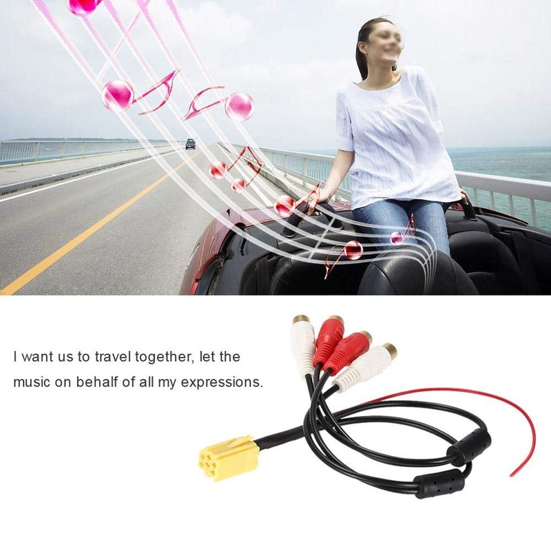 Tbest Mini ISO to RCA Car Aux Cable - 6