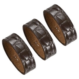 M METERXITY 3-Pack Leather Loop Keeper Accessories, 1.5 Inch/ 3.8 cm Belt Loop Keepers Use for Holding Extra Length Straps in Place Pants, Elastic Belts Buckle [Brown]