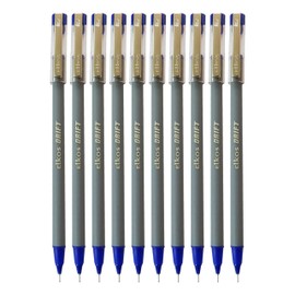 DRIFT Ballpoint Pens, BLUE, Fine Point (0.7mm), Pack of 10, Smooth Ball Pens, Comfort Grip, Perfect for School Office Home Use, iZOFAX Black Ball Pen