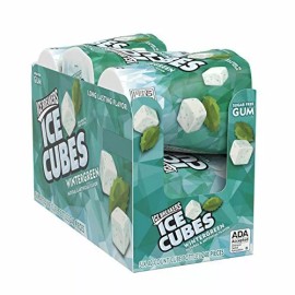 Ice Breakers Ice Cubes Sugar Free Gum Xylitol, Wintergreen, 40 Count, Pack of 6