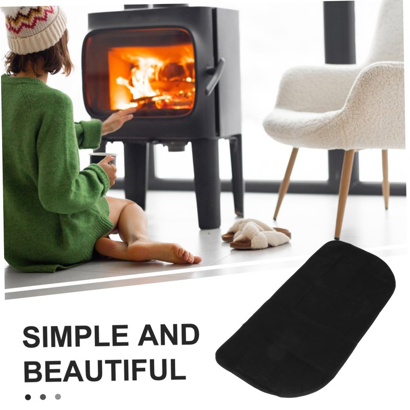 SUPVOX Fireproof Hearth Mat Semicircle Fireplace Rug Flame Retardant Floor