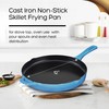 Bruntmor 12'' Blue Pre-seasoned Cast Iron Frying Pan, 12 Inch