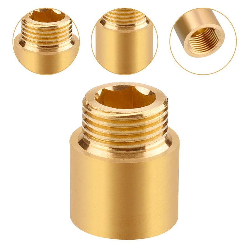 Brass Tap Extension 1/2 Inch x 20 mm, DN15 Thread