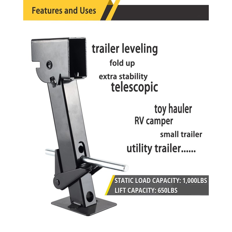 Pair of Trailer Stabilizer Jacks Telescoping RV Camper Accessories for