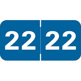 Doctor Stuff - 2022 Year Stickers, Tabbies 70200 Compatible Series, Blue Colored Year Labels for End Tab File Folders, 500/Roll, 1 Roll, 3/4" x 1-1/2"