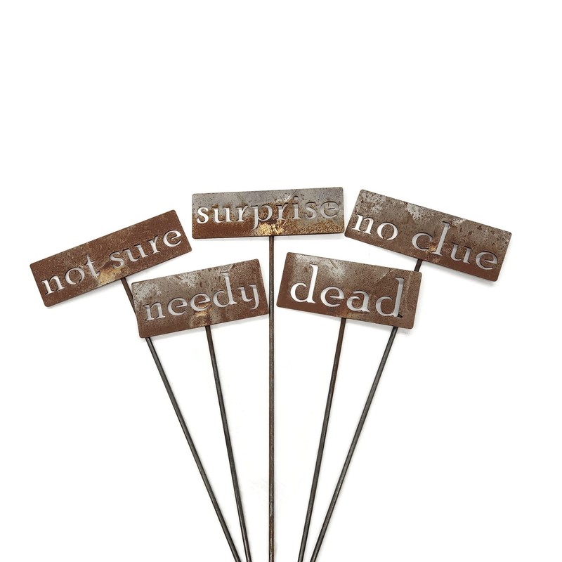 Classic Metal Garden Markers 19 Inches Tall (Bulk Discount Five