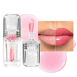 HUDABABY Transparent Warm Changing Pearl Lip Oil,Magic Color Changing Lip Oil,Moisturizing And Moisturizing Lip Gloss, Reducing Lip Lines,Hydrating Lip Glow Oil (03# Transparent Color Change Lip Oil)