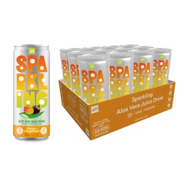 ALO Sparkling Mango & Mangosteen Carbonated Aloe Vera Juice Drink | 11.2 fl oz, Pack of 12 | Plant-Based Beverage, Vegan