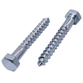 (Pack of 40) DIN 571 Galvanised Steel Hexagon Wood Screws M8 x 60 mm Hex Bolt Key Screws Hex Bolts Carriage Bolts (40, M8 x 60 mm)