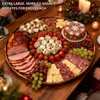 Utoplike Extra Large Acacia Serving Tray, Rotating 23.6'' Charcuterie Board