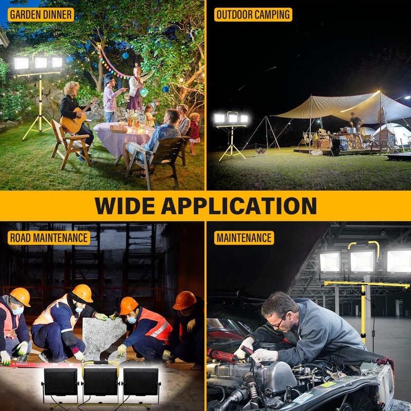 Willpower 300W Tripod Stand LED Work Light, 30000LM LED Floodlight