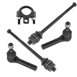 TRQ Inner & Outer Tie Rod 4pc Set Kit With Tool for 2003-2007 Hummer H2 / 2001-2003 GMC Sierra 1500 HD / 1999-2004 GMC Sierra 2500/2001-2010 GMC Sierra 2500HD / 2001-2006 GMC Sierra 3500