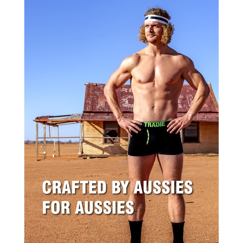 TRADIE Mens Cotton/Elastane Fitted Trunk 3-Pack (AU, Alpha, Large, Regular,