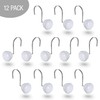 Creative Scents White Shower Curtain Hooks - Set of 12