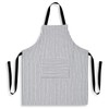 Cackleberry Home Black and White Ticking Stripe Woven Cotton Bib