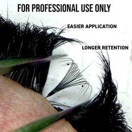 One V Salon, 1000 Loose Professional Use Premade Fans, C Curl, 10D-0.07, 9-16mm